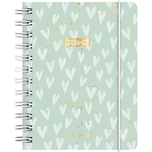 Picture of BRUNNEN A6 SCHOLASTIC DIARY 26/27 HEARTS